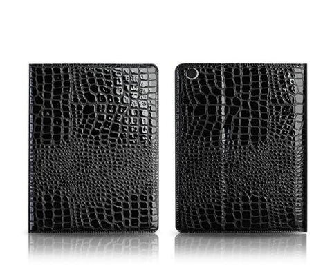 Krokodil Series iPad Air Flip Leather Case - Black