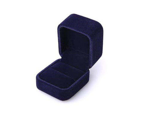 Premium Velvet Ring Box - Blue