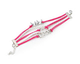 Vintage Series Leather Rope Infinity Bracelet - Pink