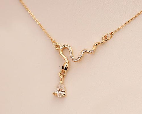 Snake Crystal Necklace