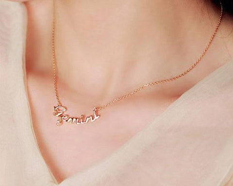 Constellation Gemini Crystal Necklace