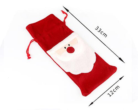 Christmas Santa Claus Wine Bottle Cover Gift Bag