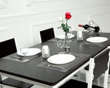 6 Pcs 30cm x 45cm PVC Insulated Stain Free Table Placemat - Gray