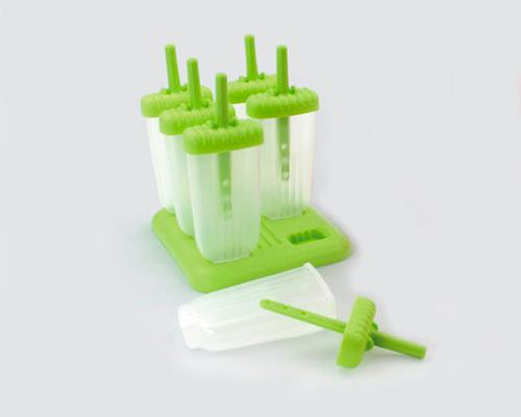 Reusable Ice Pop Molds Set of 6 - Green