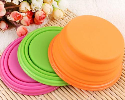 Travel Silicone Collapsible Dog Bowl Pet Water Dish