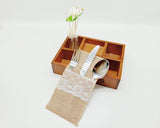 Silverware Holders 50 Pack Burlap Utensil Holder