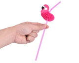 50 Pieces Flamingo Straws Decorate Party Supplies Set - Pink