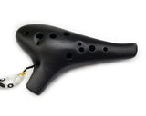 Handcrafted 12 Holes Alto C Ocarina - Black