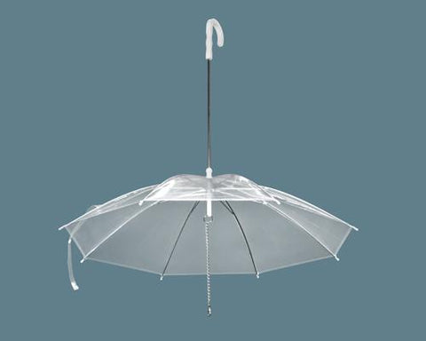 Pet Dog Umbrella with Dog Leash - Transparent