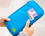 Multi-function Zipper Passport Wallet - Blue