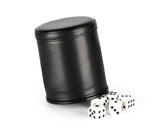 Leather Dice Cup with 5 Pieces Dot  Dices