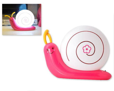 USB Rechargeable LED Bedroom Nursery Night Light Lamp-Magenta Snail