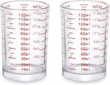 Shot Glass 2 Pieces 30ml Scaled Measuring Cups for Liquid