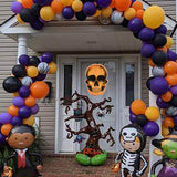 Skull Balloons 8 Pieces 23.6 Inch Halloween Foil Balloons Great Addition for Halloween Party Balloon Arch