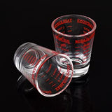 Shot Glass 2 Pieces 30ml Scaled Measuring Cups for Liquid