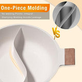 Divided Hot Pot 5QT Nonstick Double Flavor - Beige