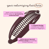 2pcs Banana Hair Clip Thick Hair Tortoise Shell