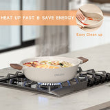 Divided Hot Pot 5QT Nonstick Double Flavor - Beige