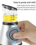 Oil Dispenser Bottle 17oz Glass Measuring Pump