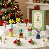 Fridge Magnets Mini Ceramic Vases 8 Pack