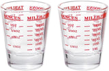 Shot Glass 2 Pieces 30ml Scaled Measuring Cups for Liquid