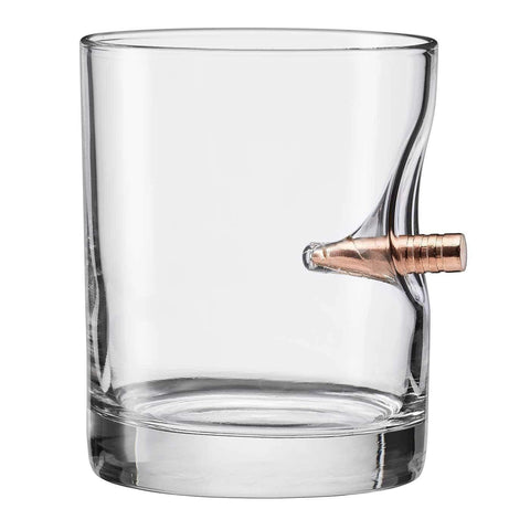 Whiskey Glass Embedded Novelty 10oz - Blue
