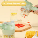 Portable Electric Vegetable Chopper - Green