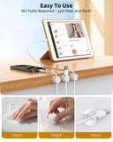 Magnetic Cable Clips Rotating Cord Holder 8Pack