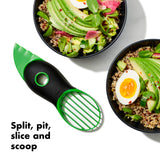 Avocado Slicer 3-in-1 Splits Pits Slices - Green