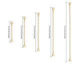 Stainless Steel Necklace Extenders Set of 5 - Gold