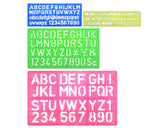 Plastic Alphabet and Number Stencils Set of 4 - Blue
