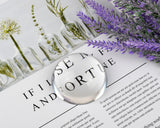 Paperweight Paper Weights for Office 2.4-Inch Crystal Dome Magnifier