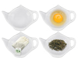 Teapot Shaped Teabag Holder Set of 4