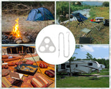 Camping Tripod Board Turn Branches into Stainless Steel Campfire Tripod with Adjustable Chain Camp Grill Accessories