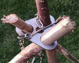 Camping Tripod Board Turn Branches into Stainless Steel Campfire Tripod with Adjustable Chain Camp Grill Accessories