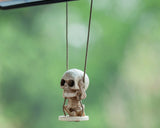 Car Ornament Set of 2 Skull Swing Goth Decor Fun Halloween Decorations