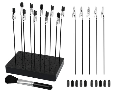 Model Holder for Painting Miniatures - Model Painting Stand Base, Brush, and 15 Pieces Alligator Clips for Painting