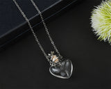 Vial Necklace Heart Shaped Perfume Bottle Pendant Blood Vial Necklace for Liquid Memorial Jewelry for Ashes Glass Keepsake Urn Necklace for Women