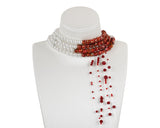 Bloody Pearl Necklace Vampire Choker Halloween Costume Jewelry for Women