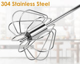 Semi Automatic Whisk 304 Stainless Steel Hand Push Spinning Whisk 12 Inch Egg Beater for Blending Eggs, Frothing Milk, Whipping Cream, etc.