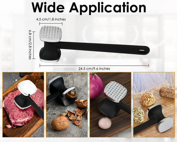 Meat Tenderizer Dual-side Kitchen Mallet Chicken Pounder Flattener with Comforta