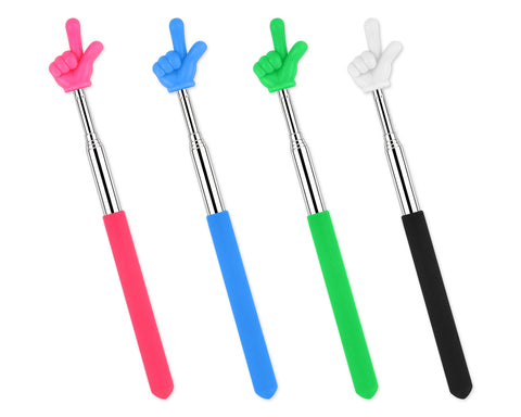 Pointer for Classroom Set of 4 Telescopic Teacher Pointer Hand Reading Pointers for Kids Extendable Pointing Stick for Elementary School Kindergarten Supplies