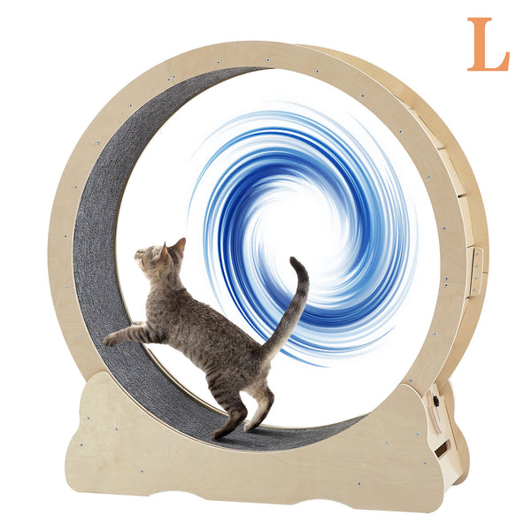 Cat Wheel Medium 38-Inch Cat Exercise Wheel Indoor with Carpeted Running Track,