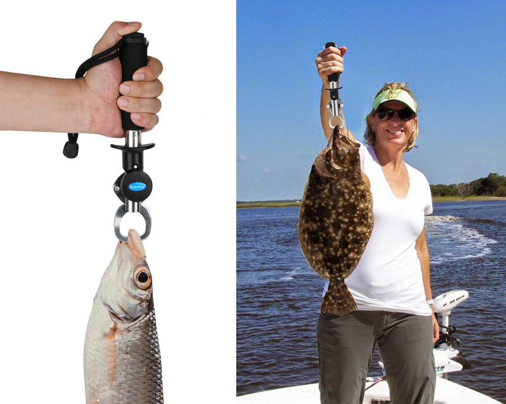 Retractable In Fish Fish Gripper with Retractable Fish Measuring Tape Fish Lip Gripper wit ...