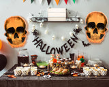 Skull Balloons 8 Pieces 23.6 Inch Halloween Foil Balloons Great Addition for Halloween Party Balloon Arch