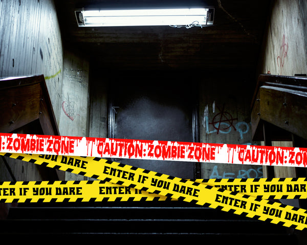 Halloween Caution Tape Set of 3 - Danger, Zombie Zone and Enter If You Dare Yell