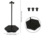 Action Figure Stand 12 Inch Connectable Metal Toy Stand for 1/6 and1/9 Scale Figures