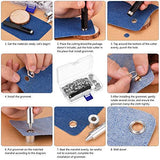 Grommet Kit with 100 Sets 2/5 Inch Brass Grommets