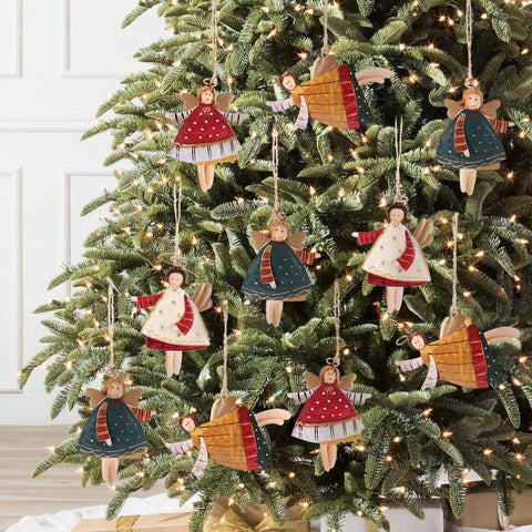 Christmas Tree Ornaments 12 Pieces Angel Xmas Hanging Decorations