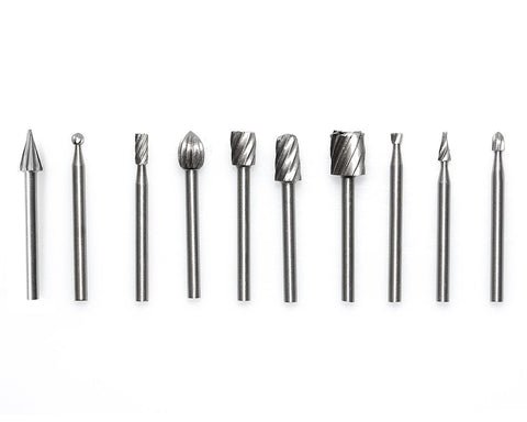 10 Pcs HSS Tungsten Carbide Cutting Burr Set